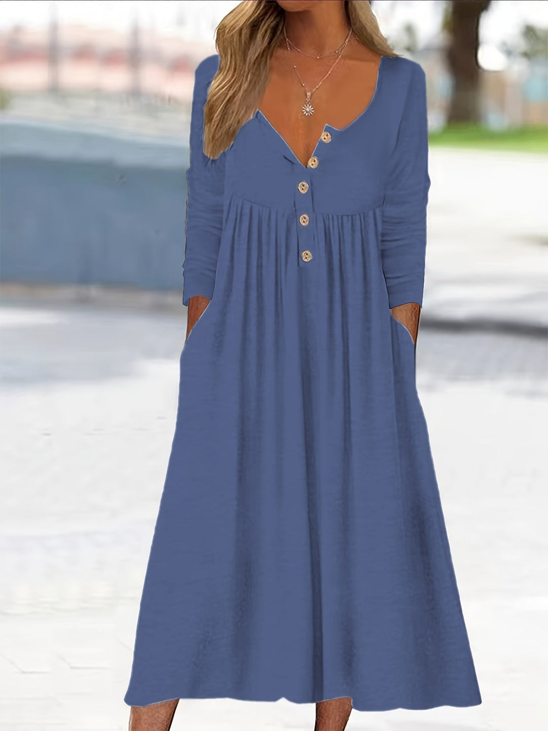 ZARA | ROBE MIDI À BOUTONS SUR LE DEVANT