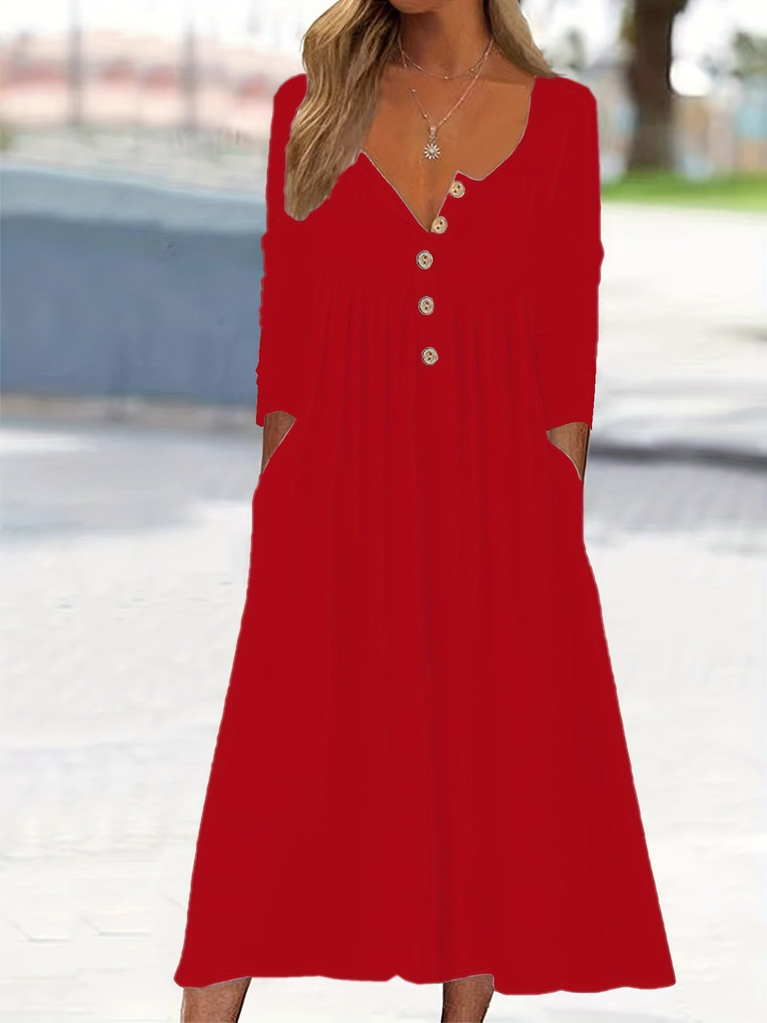 ZARA | ROBE MIDI À BOUTONS SUR LE DEVANT