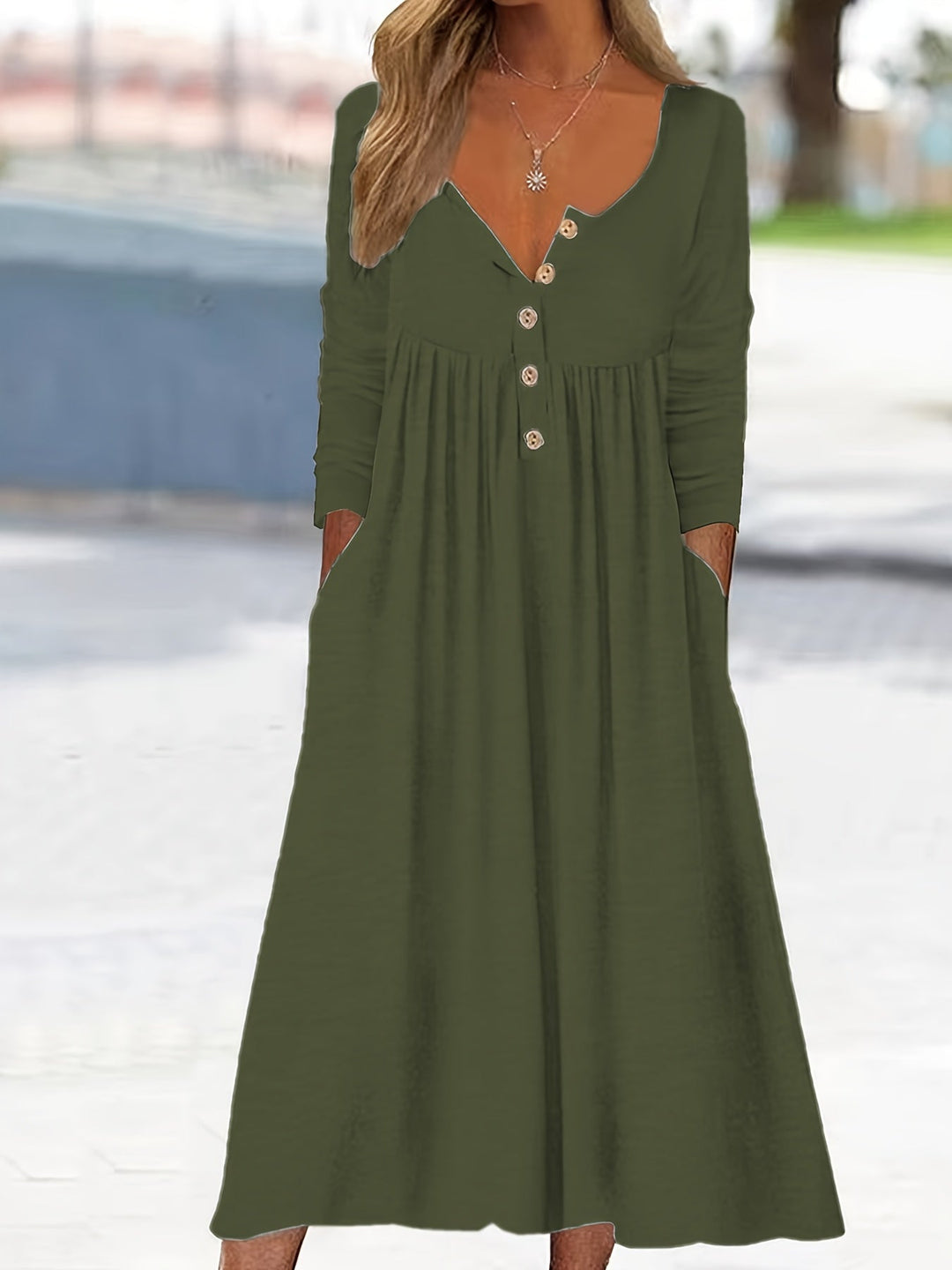 ZARA | ROBE MIDI À BOUTONS SUR LE DEVANT