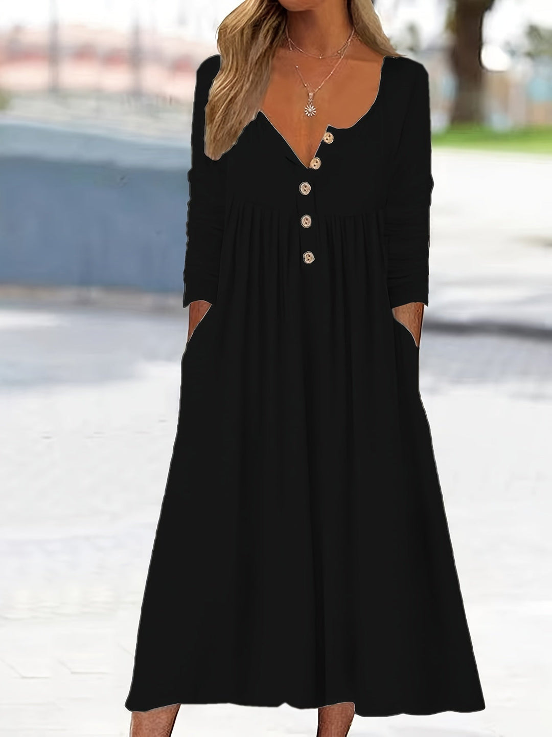 ZARA | ROBE MIDI À BOUTONS SUR LE DEVANT